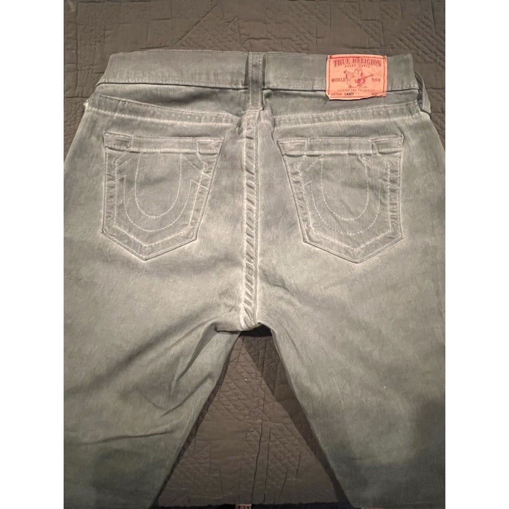 True Religion Women's Gray Jeans Casey Style Waxy Finish‎ Size 31 - Picture 11 of 12